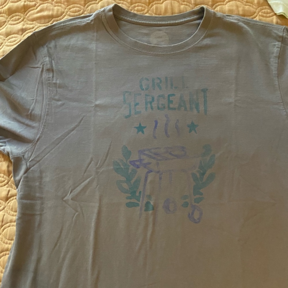 Life is Good shirt that says Grill Sergeant size XL